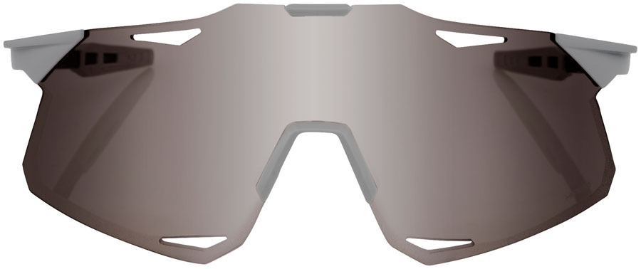 100% Hypercraft Sunglasses - Matte Stone Grey/Hiper Silver Mirror Lens