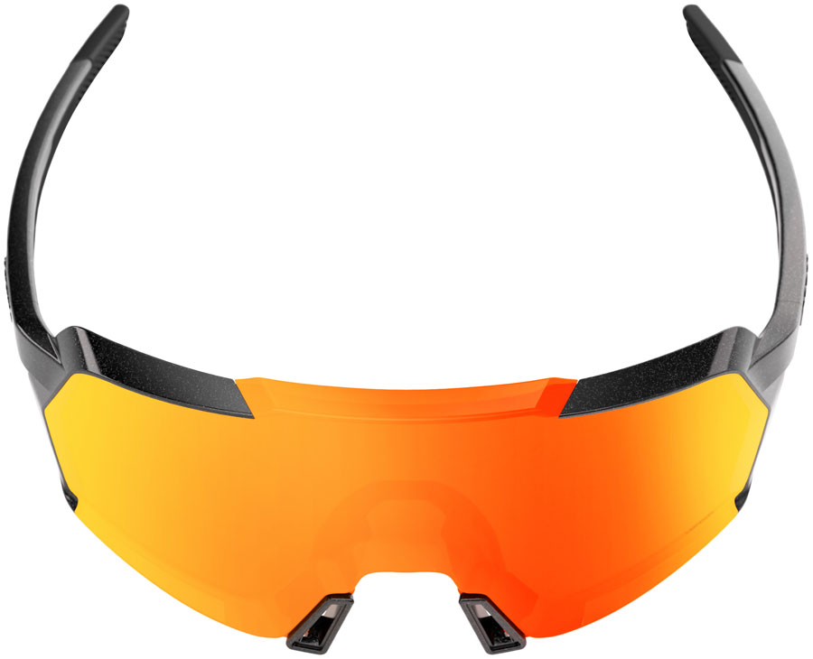 100% Korbin Sunglasses - Gloss Metallic Black/Hiper Red Mirror Lens