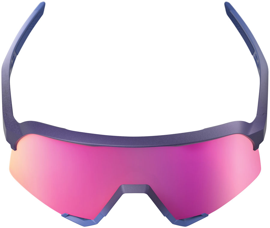 100% S3 Sunglasses - Satin Storm Metallic/Purple Mirror Lens