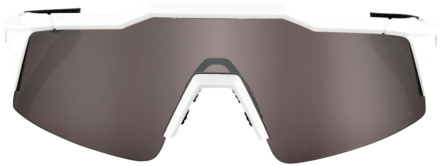 100% Speedcraft SL Sunglasses - Matte White/Hiper Silver Mirror Lens