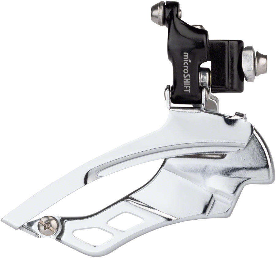 microSHIFT R10 Front Derailleur - 10-Speed Triple, 52/39/30t, Braze-On, Shimano Compatible, Black
