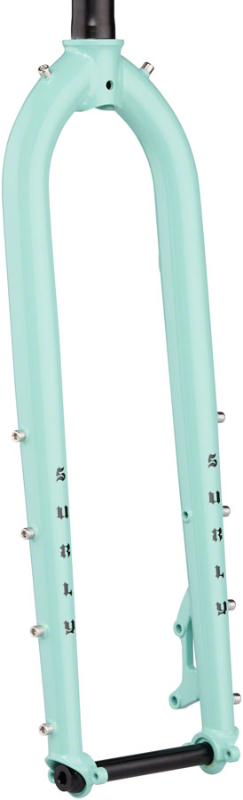 Surly Dinner Fork - 29", 15x110mm Thru-Axle, 1-1/8" Straight Steerer, 485mm Axle To Crown, Steel, Blue Oyster Coat