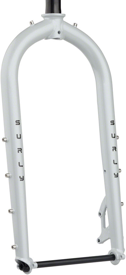 Surly Moonlander Fork - 24", Steel, 12 x 197mm, 1-1/8" Straight Steerer, Lunar Dust Gray