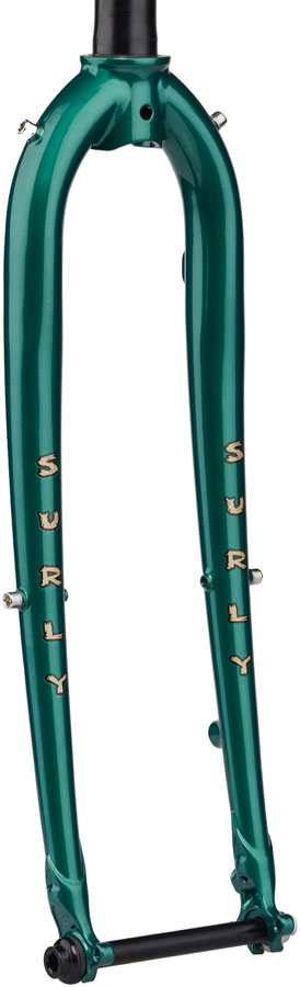 Surly Straggler Thru-Axle Fork - 650b, 390mm, 1-1/8" Straight Steerer, Steel, Subtropic Algae