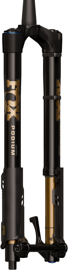 FOX Factory Podium Inverted Suspension Fork - 29", 160 mm, 20TA x 110 mm, 44mm Offset, GRIP X2, 58HT Crown, Black/Podium Gold