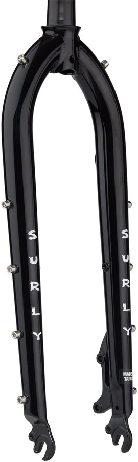 Surly Cocktail Fork - 27.5", QRx100mm, 1-1/8" Straight Steerer, 420mm Axle To Crown, Steel, Black