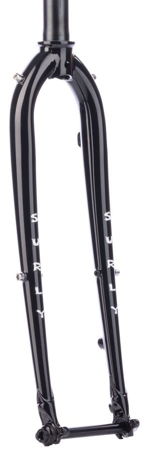 Surly Straggler Thru-Axle Fork - 650b, 390mm, 1-1/8" Straight Steerer, Steel, Black