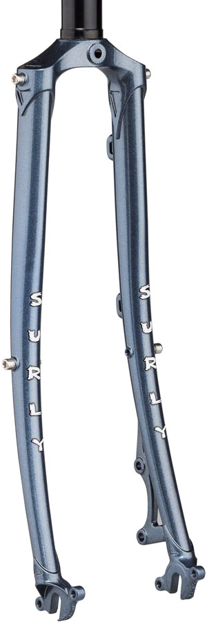 Surly Straggler Fork - 650b, QRx100mm, 1-1/8" Straight Steerer, 380mm Axle To Crown, Steel, Cold Steel Blue