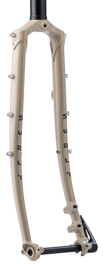 Surly Disc Trucker Fork - 700c, 1-1/8" Straight, 100x12 mm Thru-Axle, Steel, Disc, Grandpa's Khakis