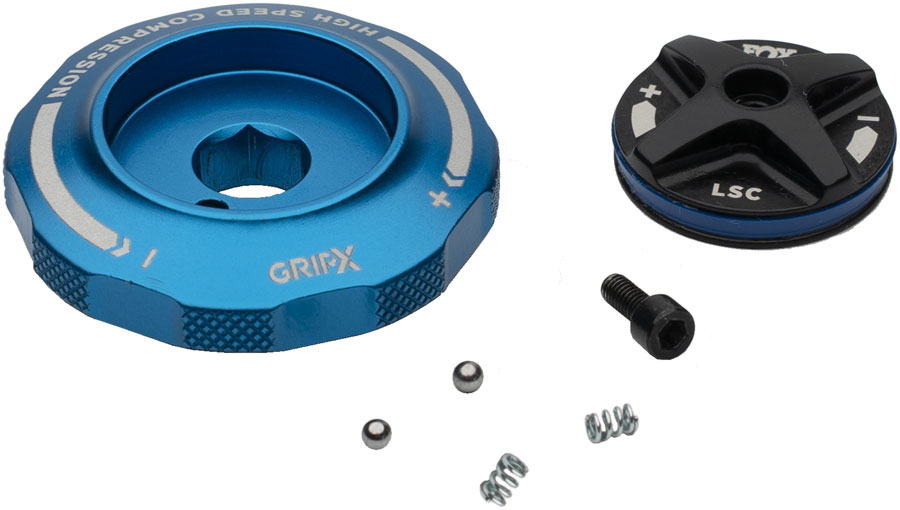FOX GRIP X Top Cap Interface Parts - 2027, HSC / LSC, Blue Ano