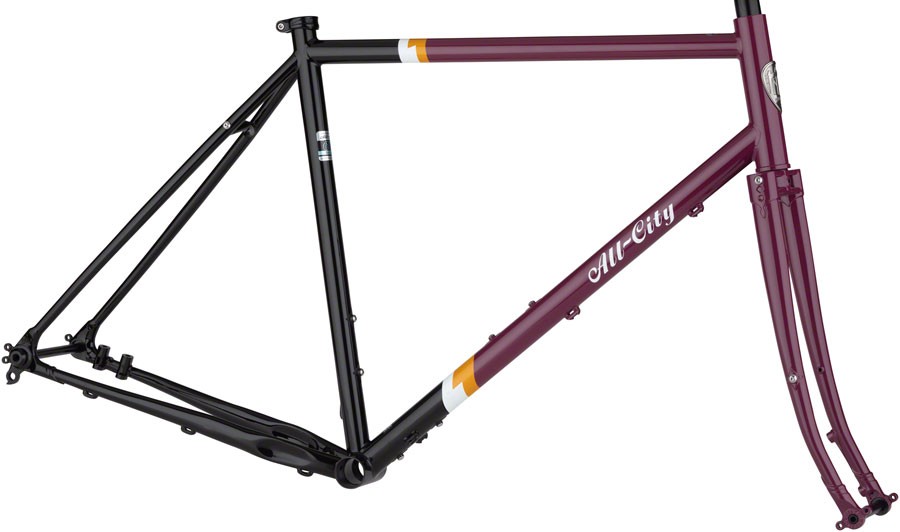 All-City Gorilla Monsoon Frameset - 650b, Steel, Charred Berry, 43cm