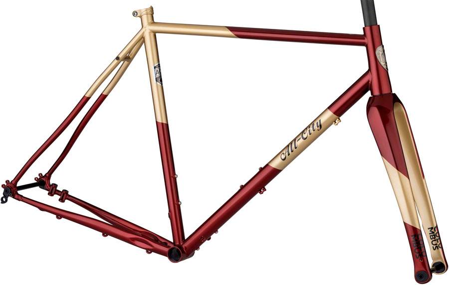 All-City Cosmic Stallion Frameset - 700c, Steel, Currant and Cream, 52cm