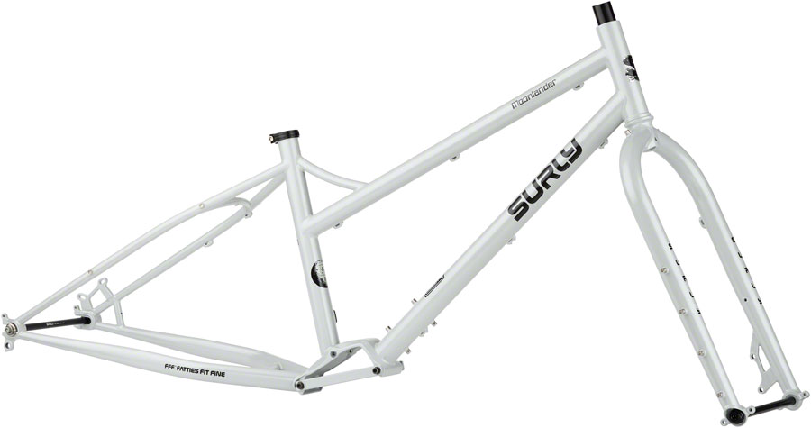 Surly Moonlander Fat Tire Bike Frameset - 24", Steel, Lunar Dust Gray, Large