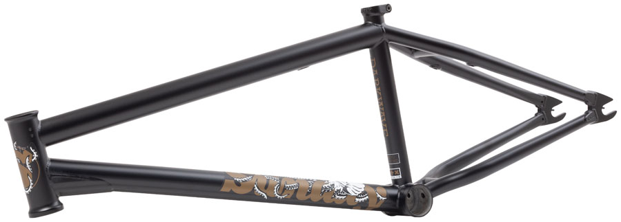 Sunday Darkwave BMX Frame - 20.75" TT, Matte Black/Gold Decal