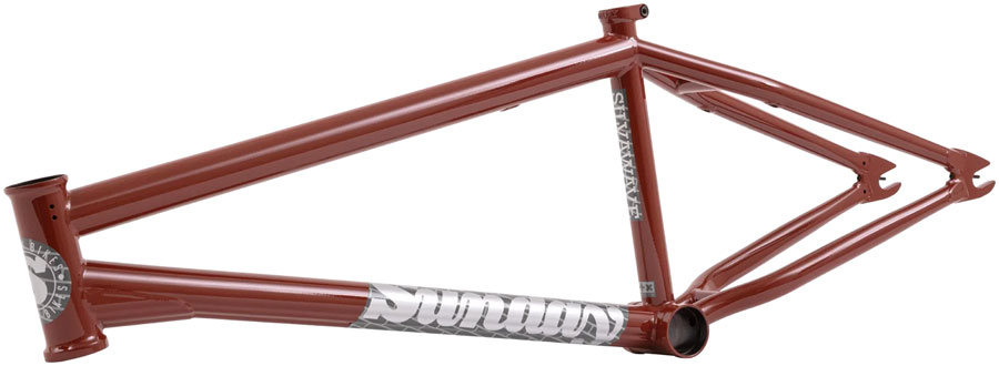 Sunday Silvawave BMX Frame - 20.75" TT, Gloss Dark Brick Red