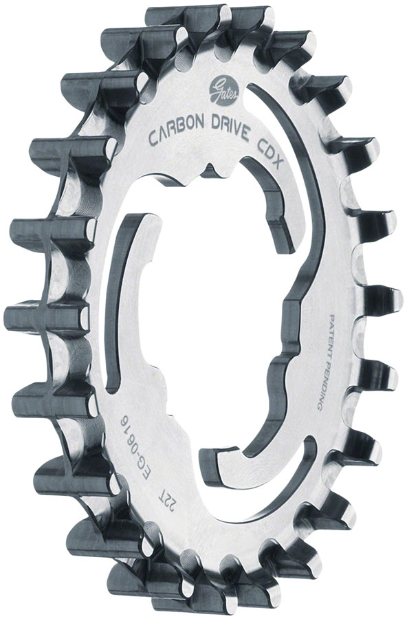 Gates Carbon Drive CDX CenterTrack 3-Lobe SureFit™ Rear Sprocket - 22t, Shimano/SRAM 3-Lobe, Silver