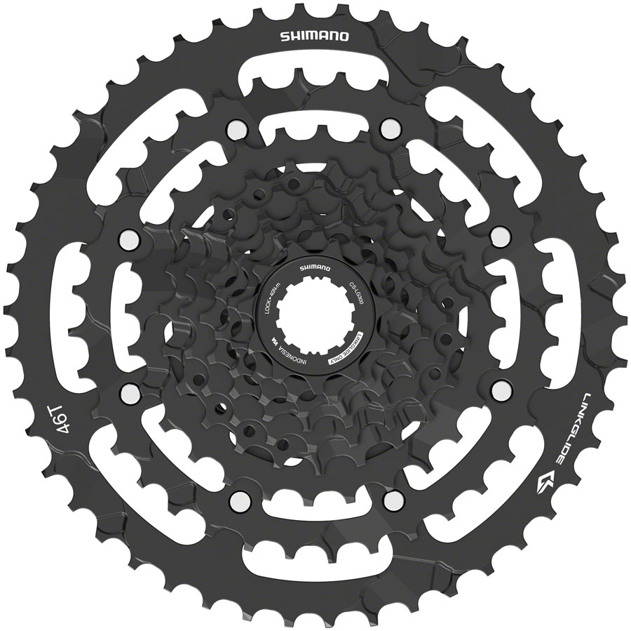 Shimano CUES  CS-LG300-9 Cassette - 9-Speed, 11-46t, LINKGLIDE, Black