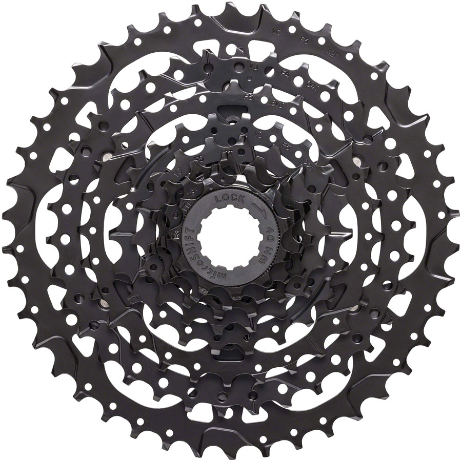 microSHIFT Acolyte Cassette - 8 Speed, 11-42t, Black, ED Coated