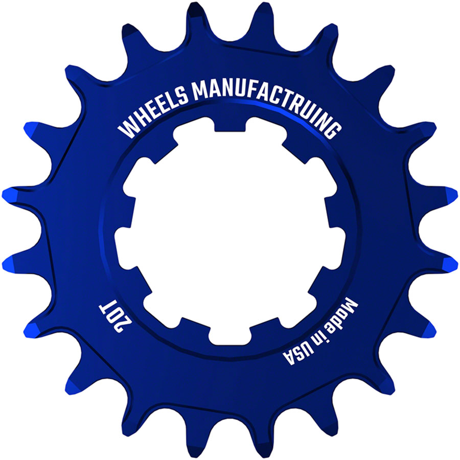 Wheels Manufacturing SOLO-SPEED Cog - 20t, Fits SOLO-SPLINE and SOLO-XD kits, Blue