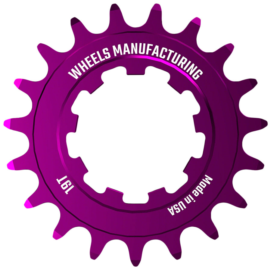 Wheels Manufacturing SOLO-SPEED Cog - 19t, Fits SOLO-SPLINE and SOLO-XD kits, Purple