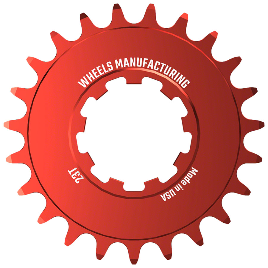 Wheels Manufacturing SOLO-SPEED Cog - 23t, Fits SOLO-SPLINE and SOLO-XD kits, Red