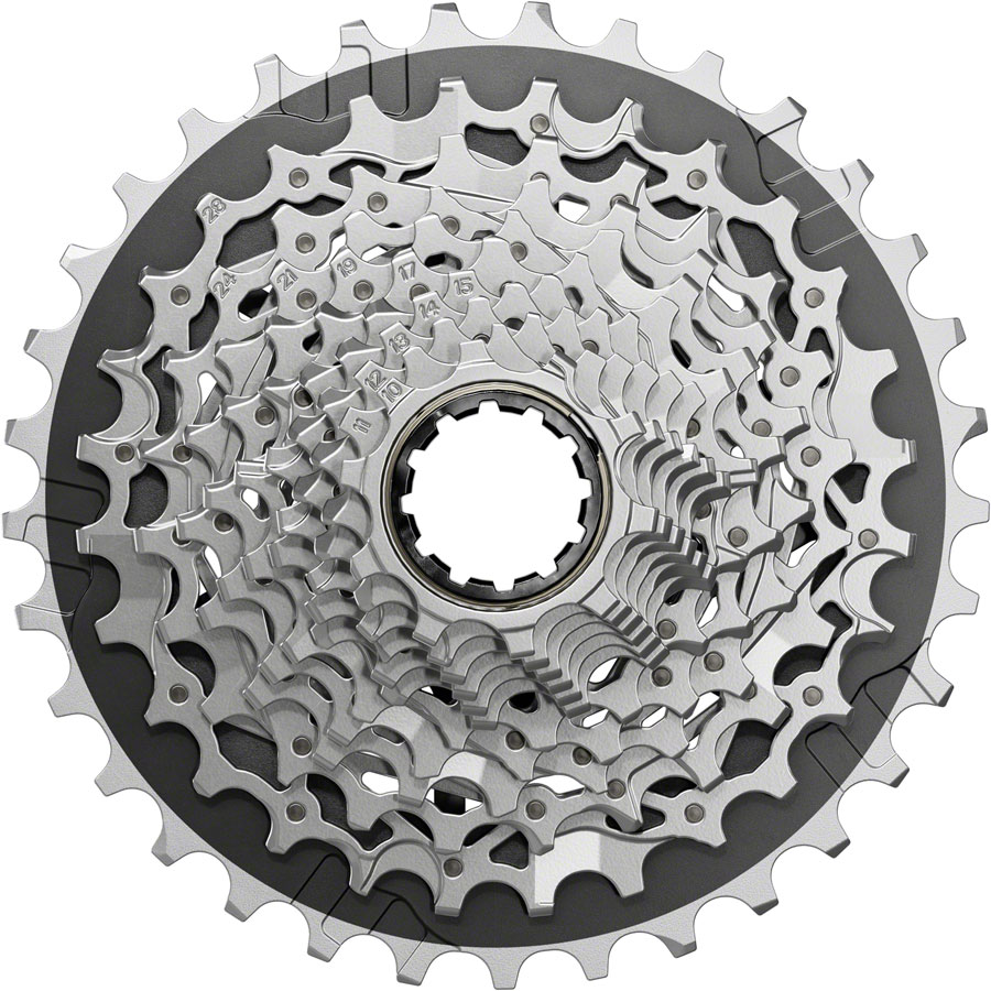 SRAM Force XG-1270 Cassette - 12-Speed, 10-33t, Silver, For XDR Driver Body, E1