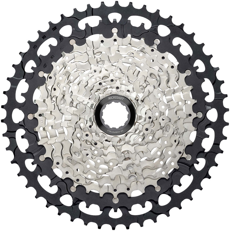 microSHIFT Advent MX G-Series Cassette - 11-Speed, 11-50t, Aluminum Spider, Silver/Black, For XD Driver