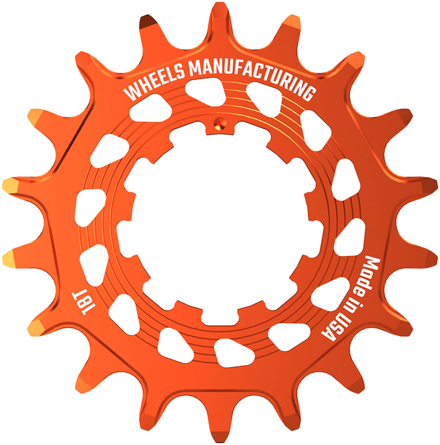 Wheels Manufacturing SOLO HG Cog - 18t, Fits SOLO-HG Kits, Orange