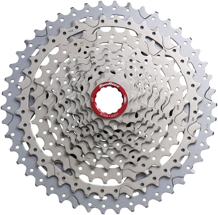 SunRace CSMX9X Cassette - 11-Speed, 10-46t, Metallic Silver, For XD Driver Body