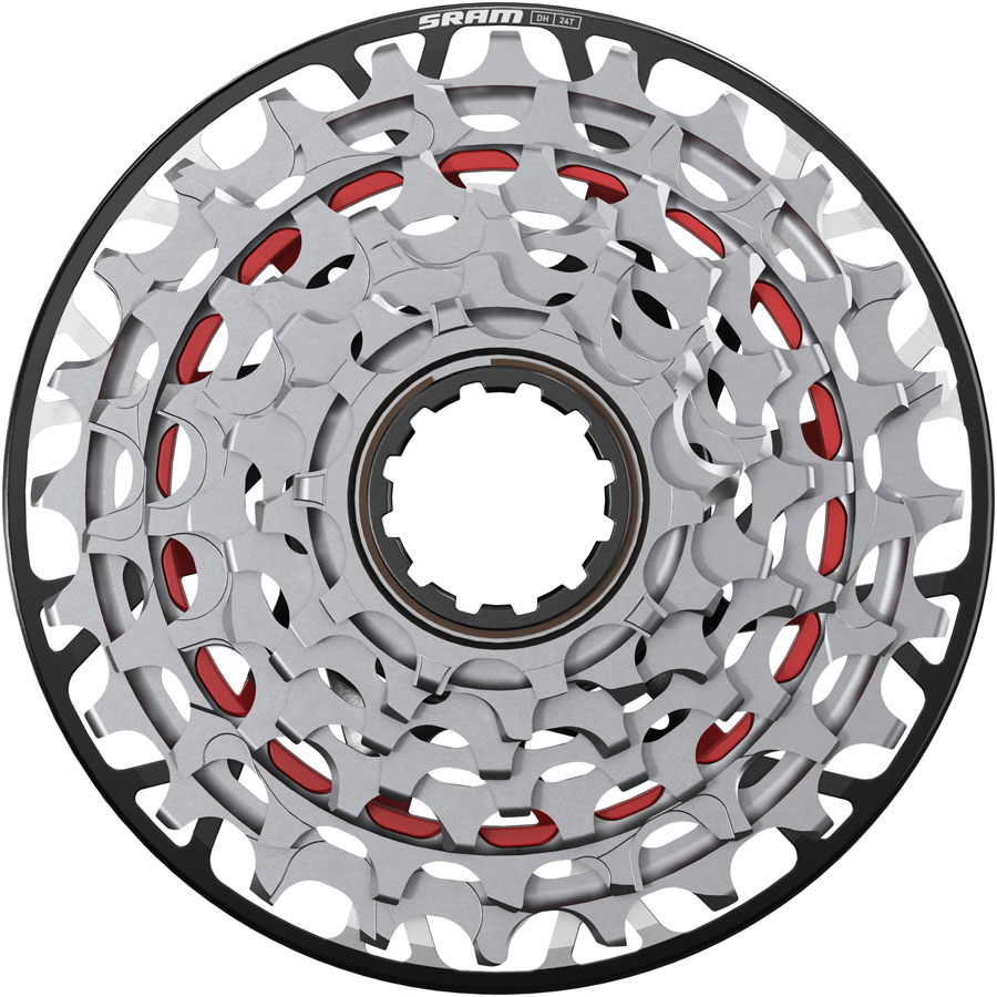 SRAM XX Downhill XS-797 T-Type Cassette - 7-Speed, 10-24t, For XD Driver, Silver