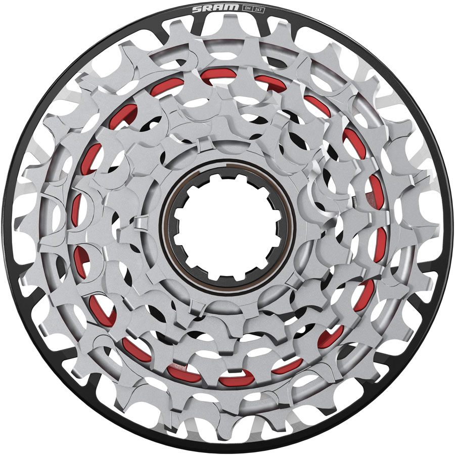 SRAM XX Downhill XS-797 T-Type Cassette - 7-Speed, 10-24t, For XD Slim Driver, Silver