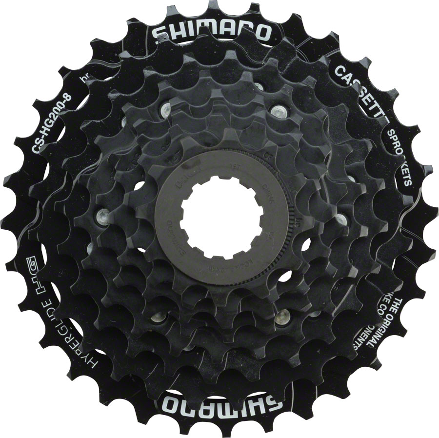 Shimano Tourney CS-HG200 Cassette - 8 Speed, 12-32t, Black