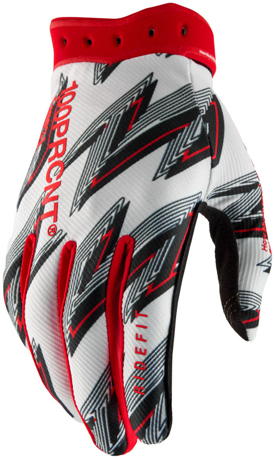 100% Ridefit Gloves - Red, Small