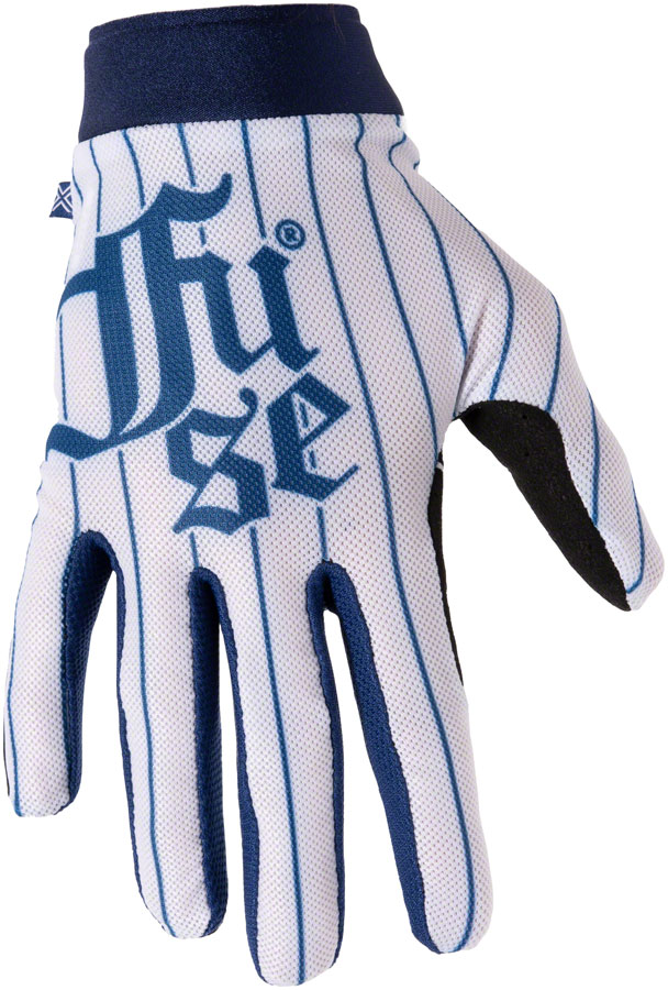 FUSE Omega Gloves - Ballpark, Full Finger, White/Blue, Medium