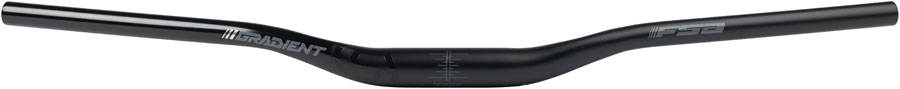 Full Speed Ahead Gradient Alloy Riser Handlebar - Aluminum, 35mm Clamp, 25mm Rise, 800mm, Black