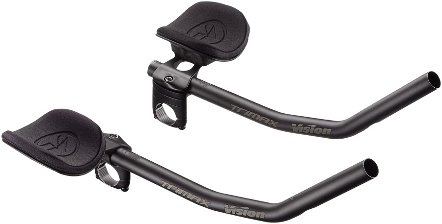 Vision TriMax Alloy Clip-ons, 210–360mm Extension Range, J-Bend Shape, Aero Bar Add-on – Alloy