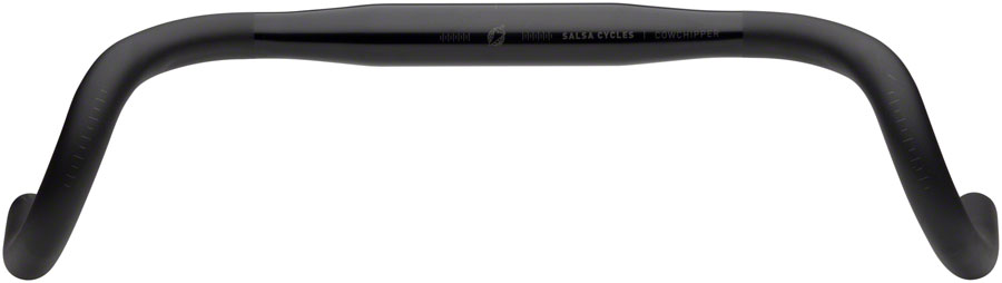 Salsa Cowchipper Deluxe Drop Handlebar - 31.8mm Clamp, 38cm Width, Aluminum, Black