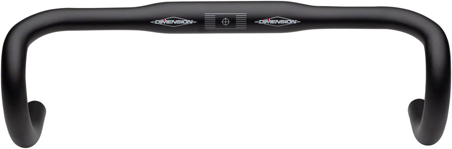 MSW Flat Top Shallow Drop Handlebar - Aluminum, 31.8mm, 38cm,Black
