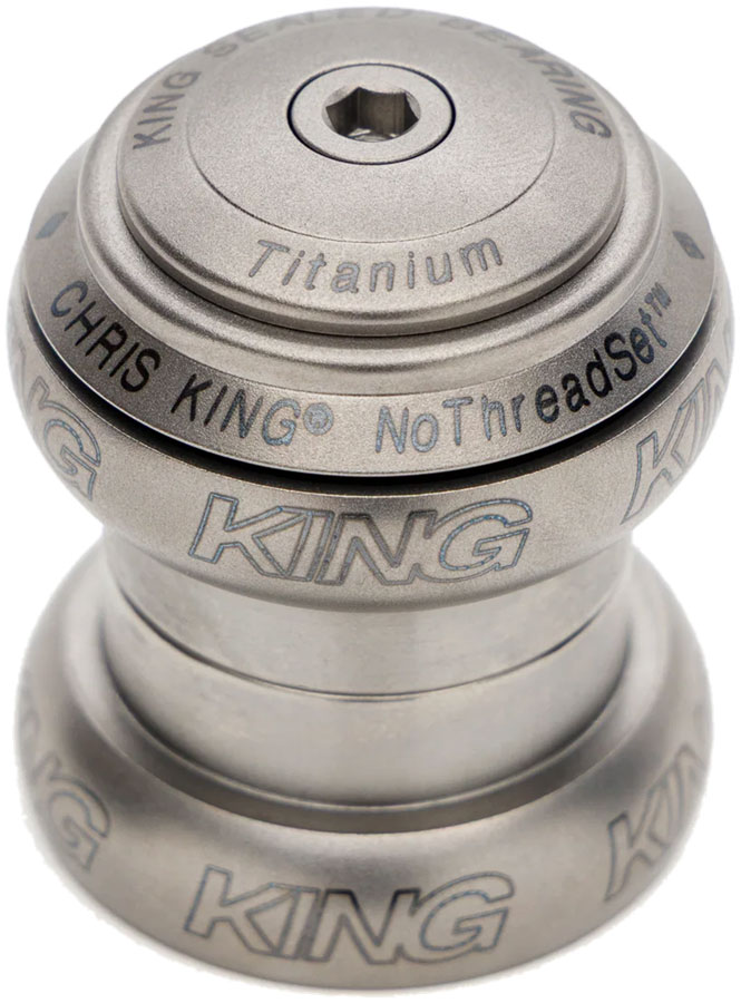 Chris King NoThreadSet Titanium Headset - 1-1/8", EC34 Upper / EC34 Lower, Titanium