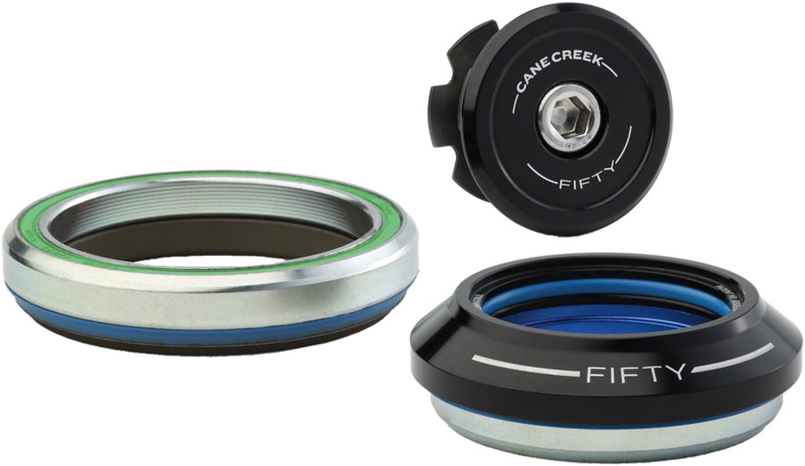 Cane Creek 50 Headset - IS42/28.6/H9 Upper | IS52/40 Lower, Tapered, Black