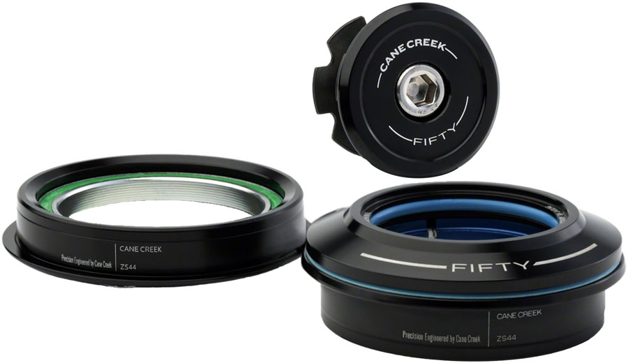 Cane Creek 50 Headset - ZS44/28.6/H8 Upper | ZS44/30/H8 Lower, Straight, Black