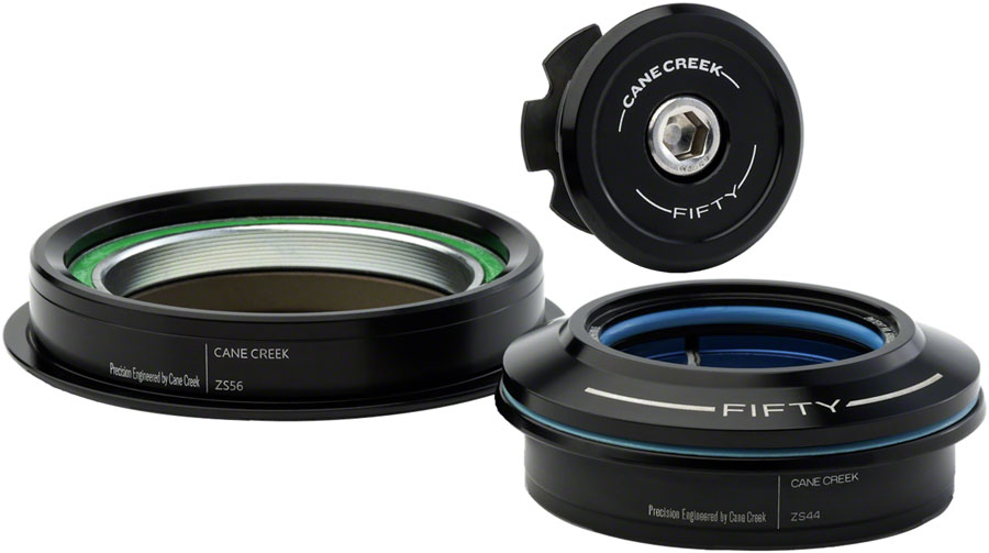 Cane Creek 50 Headset - ZS44/28.6/H8 Upper | ZS56/30 Lower, Tapered, Black