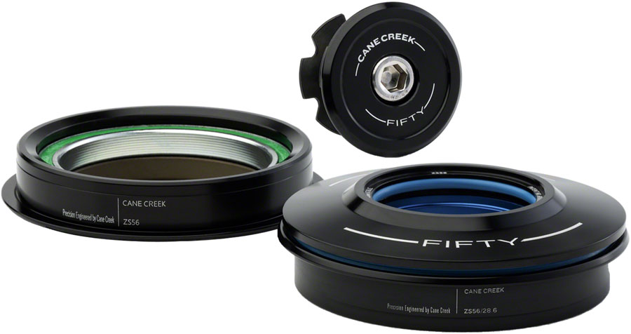Cane Creek 50 Headset - ZS56/28.6/H8 Upper | ZS56/40 Lower, Tapered, Black