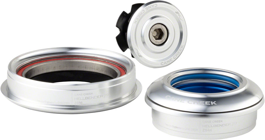 Cane Creek Hellbender 70 Headset - ZS44/28.6/H8 Upper | ZS56/40 Lower, Tapered, Silver