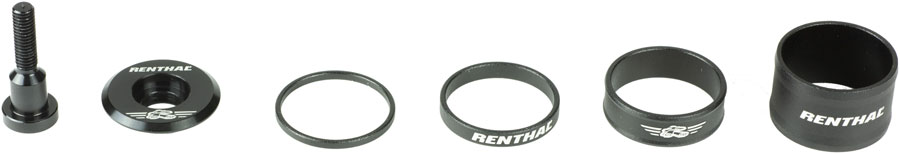 Renthal Headset Top Cap and Spacer Kit - Black