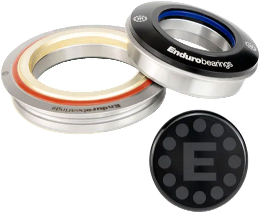 Enduro HDK-0010 Maxhit Zero-Stack Headset Kit- ZS44/28.6 Upper | ZS56/40 Lower, Angular Contact Bearings, Tapered, Black