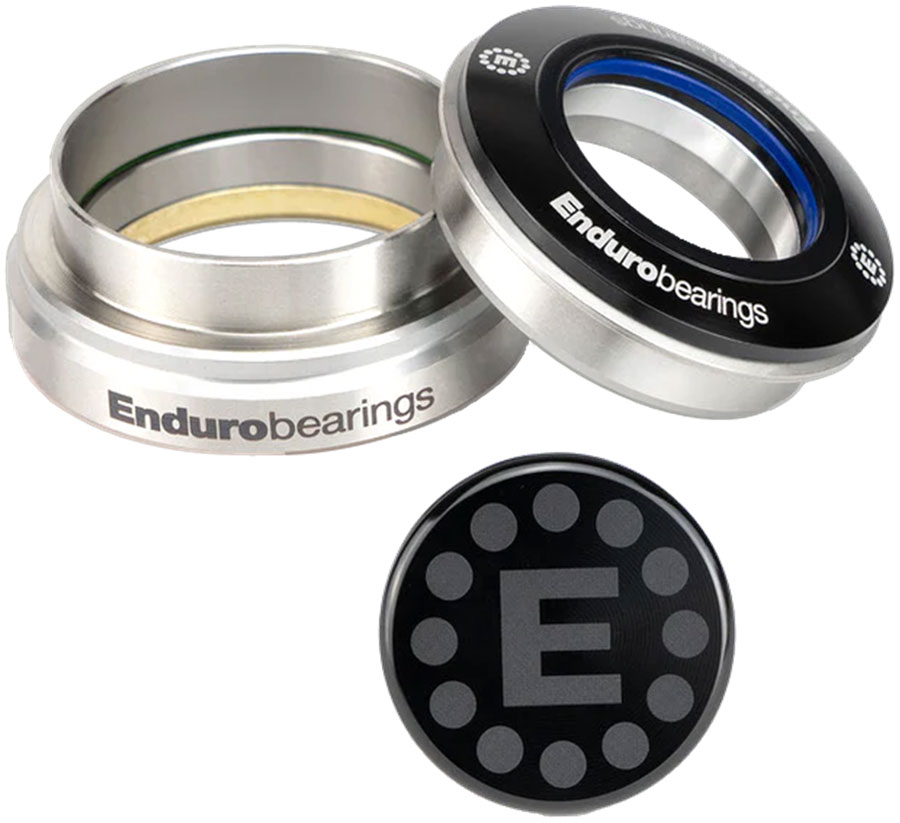 Enduro HDK-0010 Maxhit Zero-Stack/External Cup Headset Kit - ZS44/28.6 Upper | EC44/40 Lower, Angular Contact Bearings, Tapered, Black