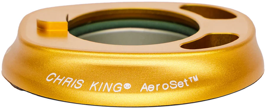 Chris King AeroSet 3 Headset Bearing Cap Assembly - For ENVE In-Route System, Matte Gold 50th Anniversary