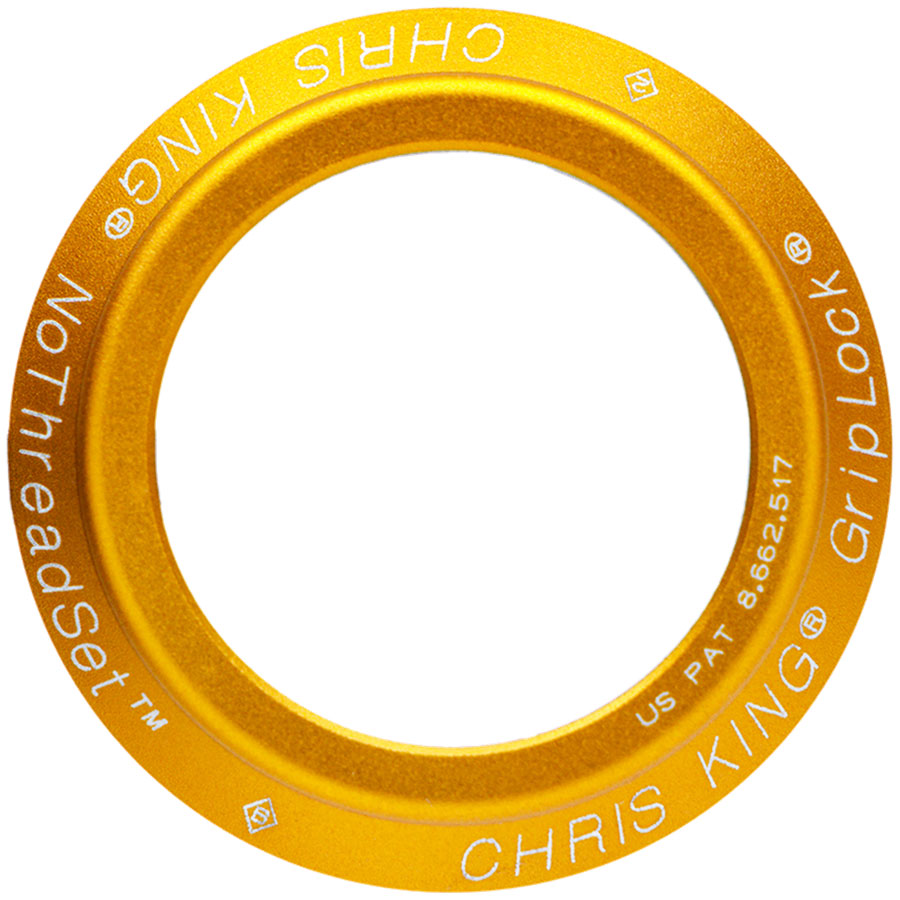 Chris King NoThreadset Headset Bearing Cap - 1", Matte Gold 50th Anniversary