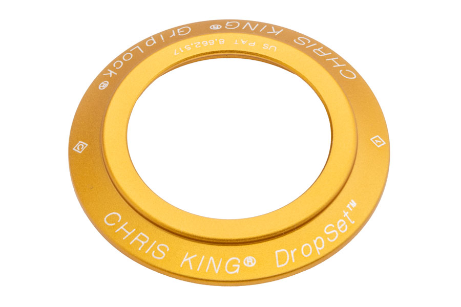 Chris King DropSet 5 Headset Bearing Cap - Matte Gold 50th Anniversary